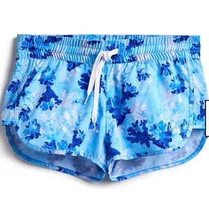 Scales Coral Tropics Blue Surf and Slay Board Shorts Large Women’s